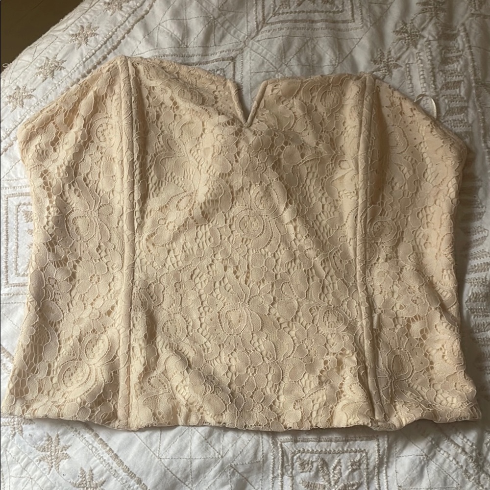 Porridge Lace Corset top